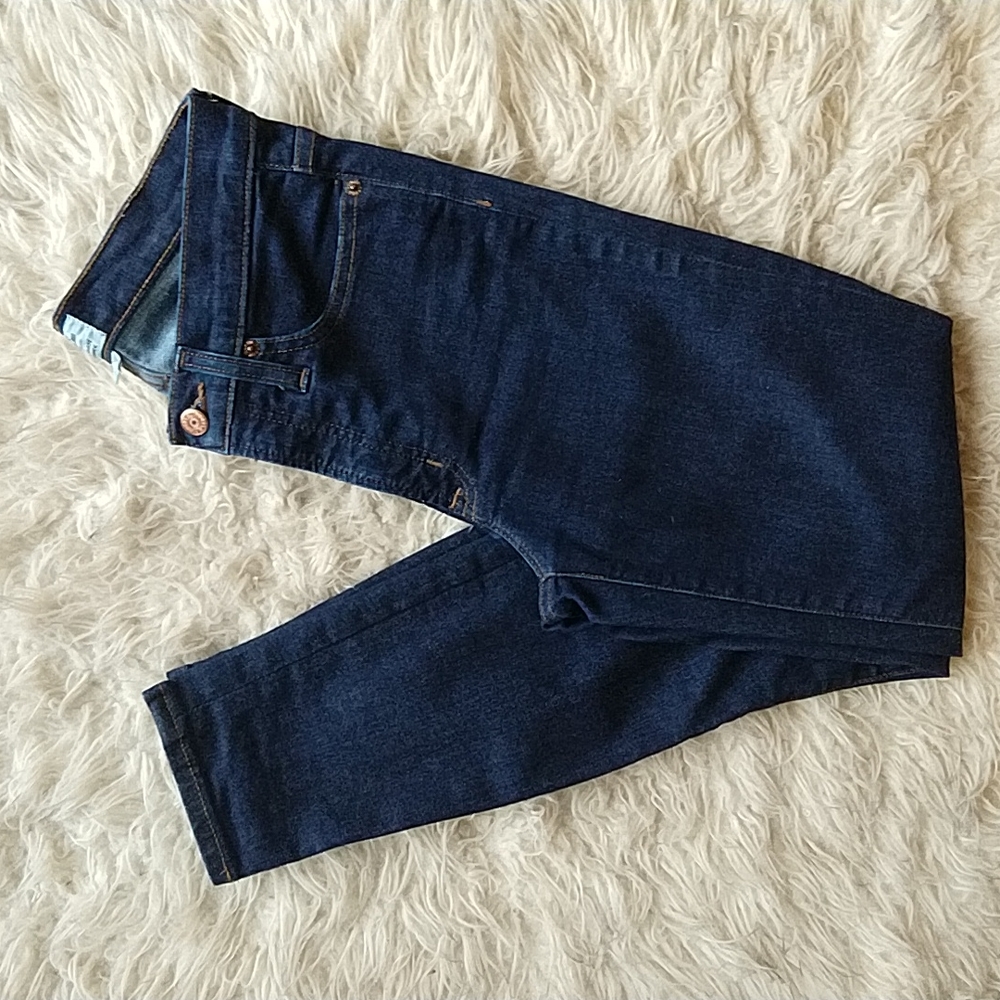 J.Crew 9" High Rise Toothpick Dark Wash Denim Jeans 27